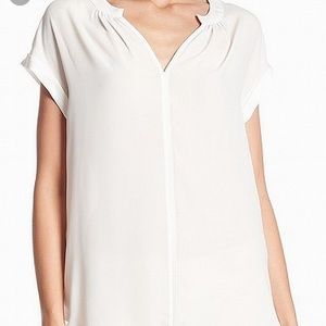 Philosophy split neck blouse